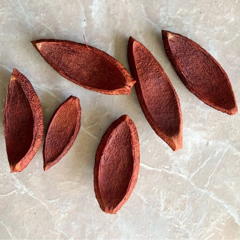 Burnt Orange Wooden Pieces 20 Set